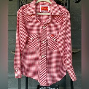 Vtg Ely Plains Western Pearl Snap Button Shirt Boys 6
